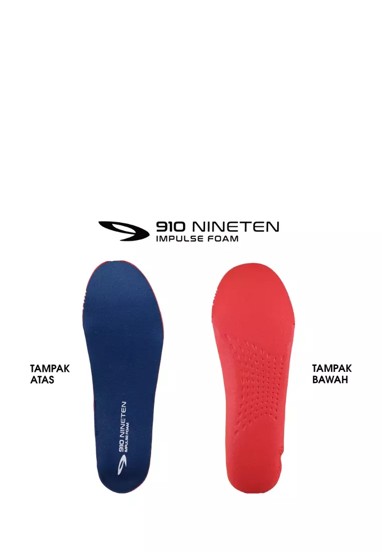 910 Nineten Aurorun Stride Sepatu Lari - Hitam/Biru/Navy