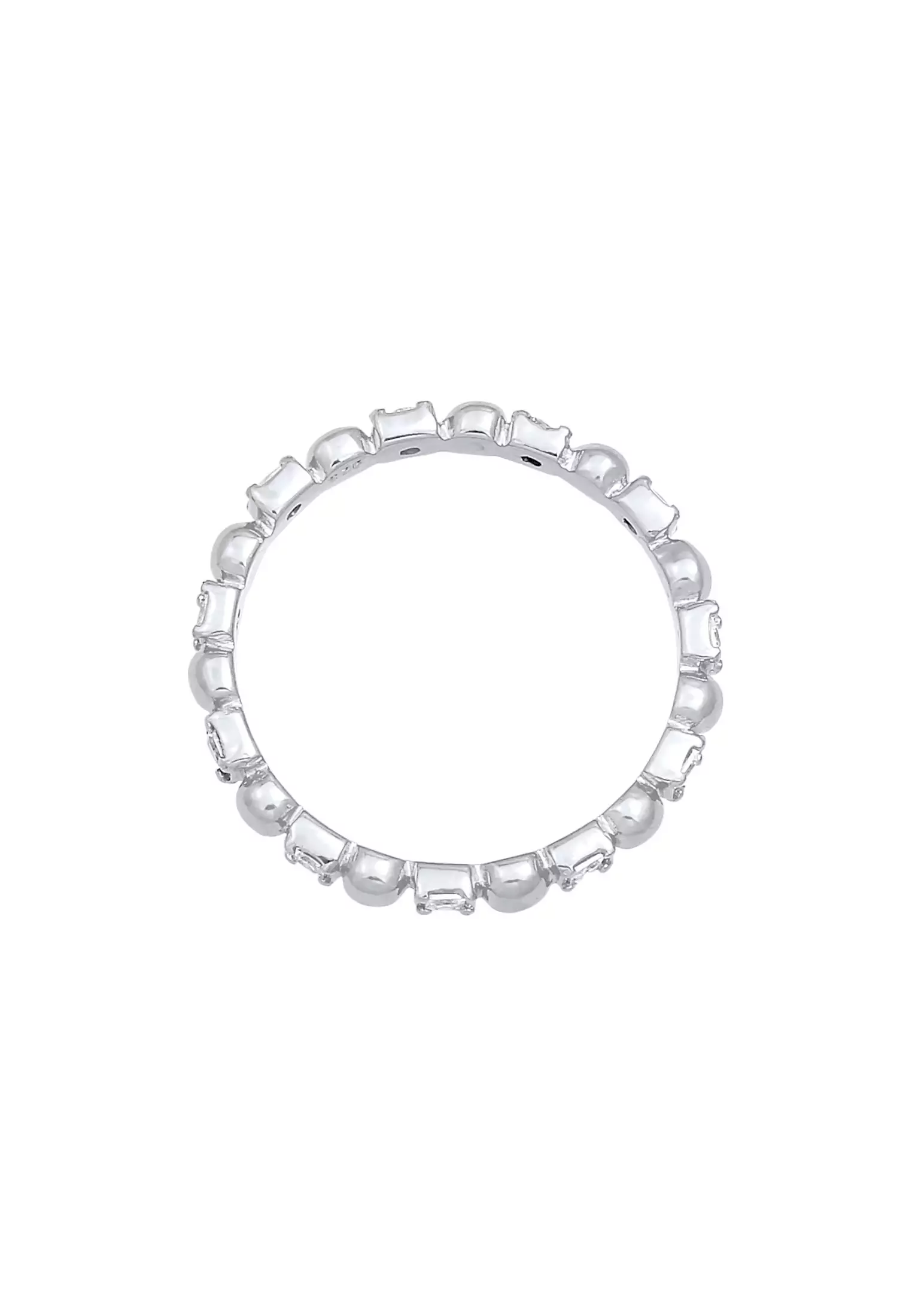 Ring Band Ball Square Minimalist Zirconia