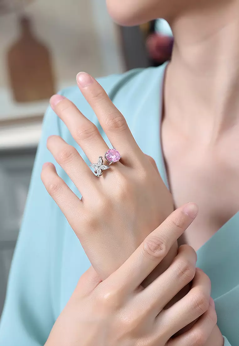 Cincin Wanita Perhiasan Berlian Fashion Cincin Giwang Cewek Original Rings Sertifikat GRA