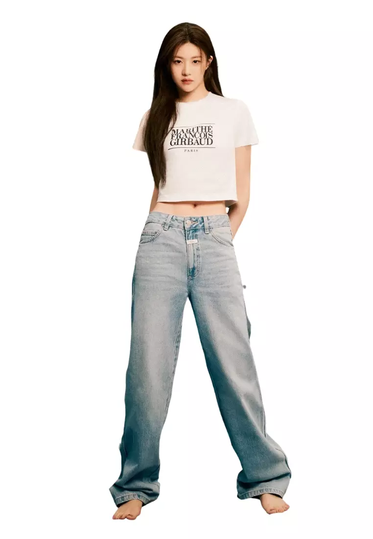 Tシャツ・カットソー Marithe + Francois Girbaud W CLASSIC LOGO CROP TEE white MFG Designer fashion, Seoul-fully created | W Concept