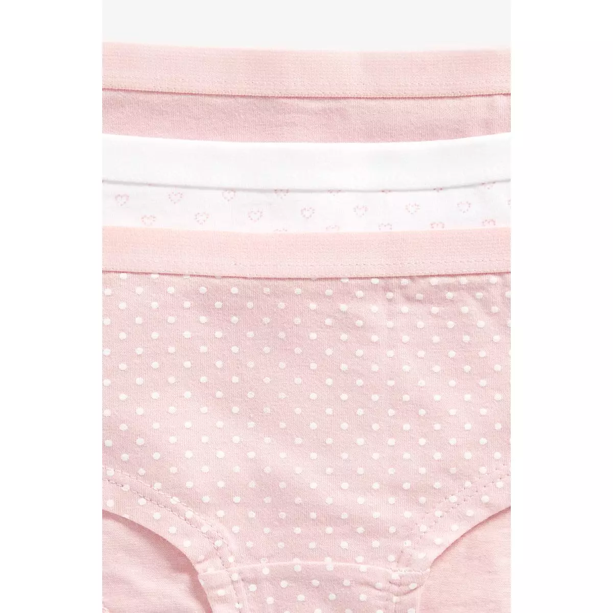 Mothercare Pink and White Hipster Briefs - 5 Pack - Set Pakaian Dalam Anak Perempuan (Pink)