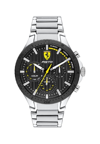 Scuderia Ferrari silver Scuderia Ferrari Pista Dual Track Silver Men's Watch (0830854) 94C17AC626BEA3GS_1
