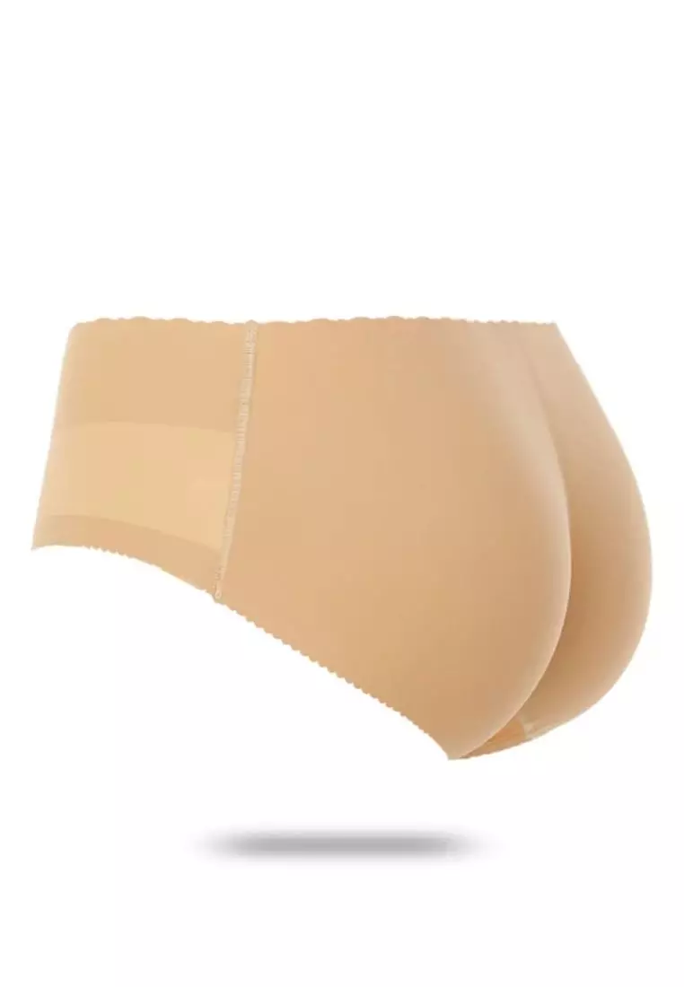 2 Pack Kelsie Butt Lifter Low Waist Panties Seamless Padded Underwear Hip Pads Enhancer Panty in Nude and Black
