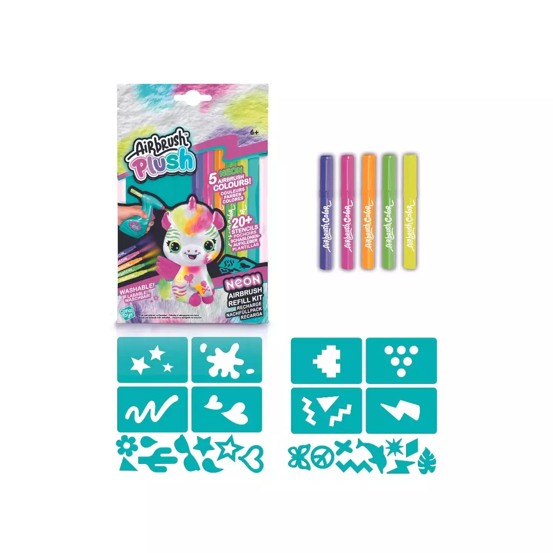 AirBrush Plush Refill Neon Kit x 10 marks - Mainan  anak