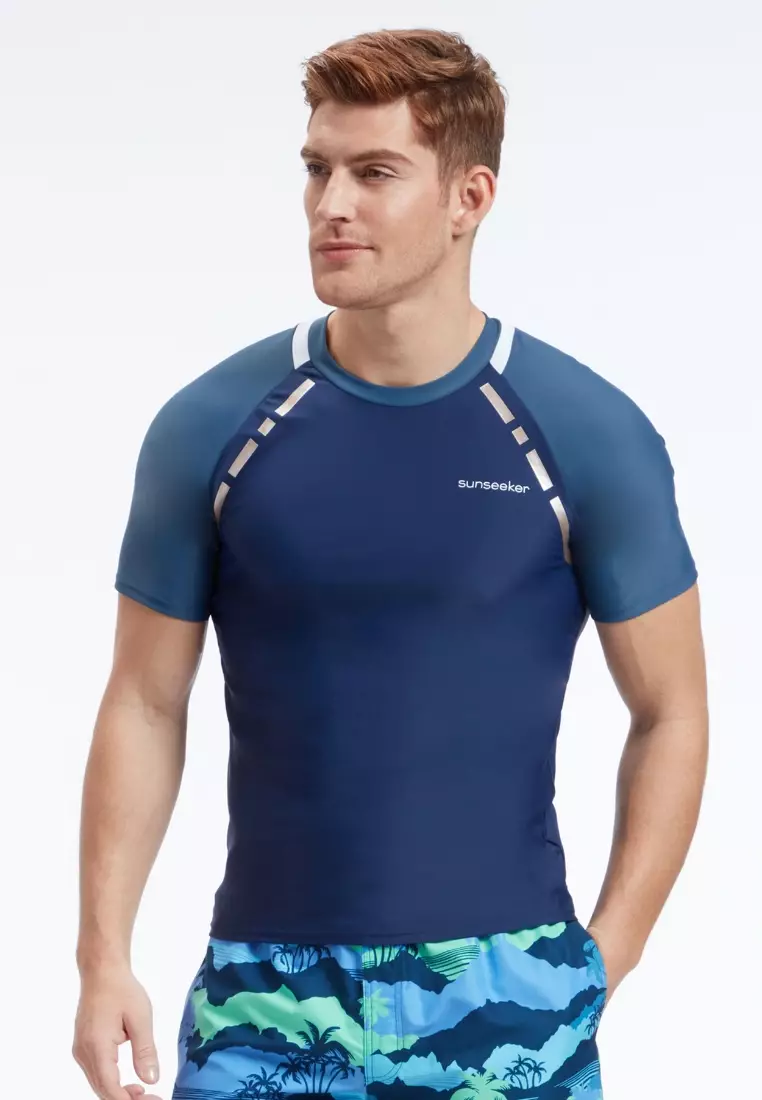 Manner Raglan Navy Short Sleeves Rash Guard