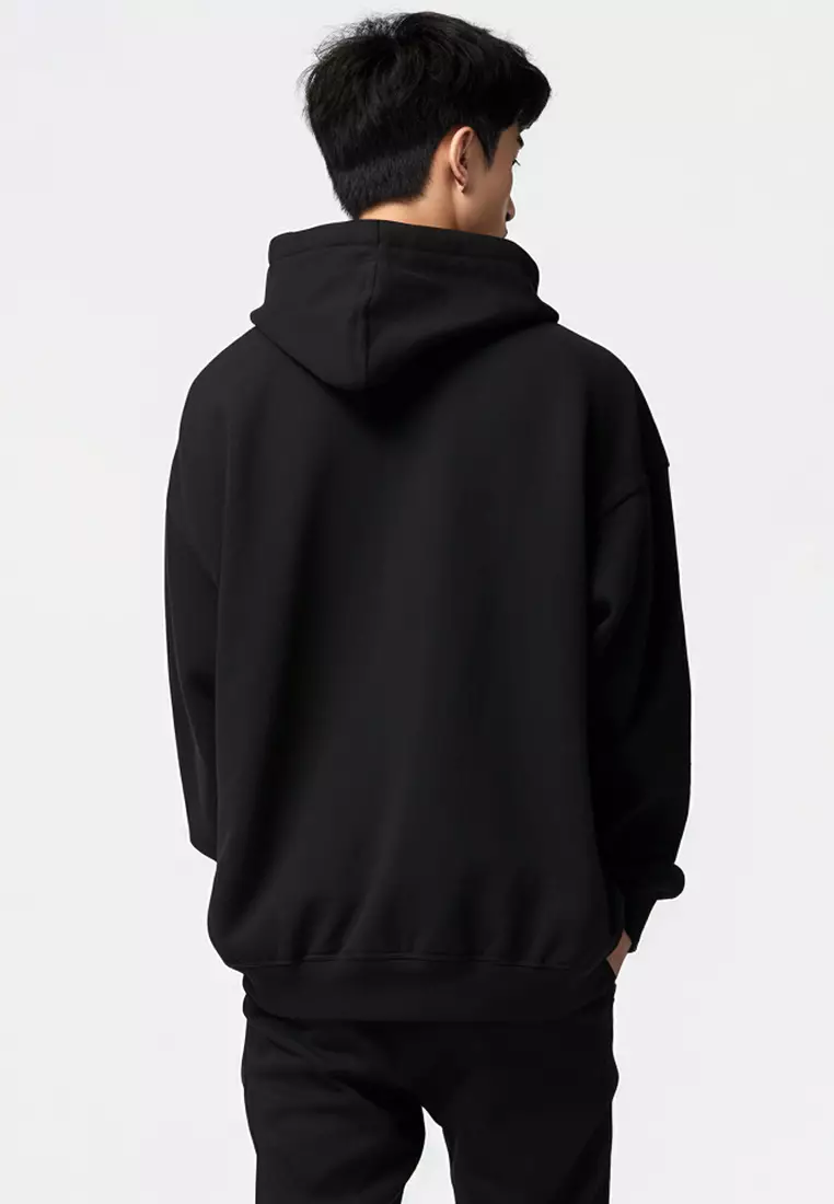 MTG02 Hoodies Premium ScubaLux Anti Kusut Waterproof "Evo" Hitam