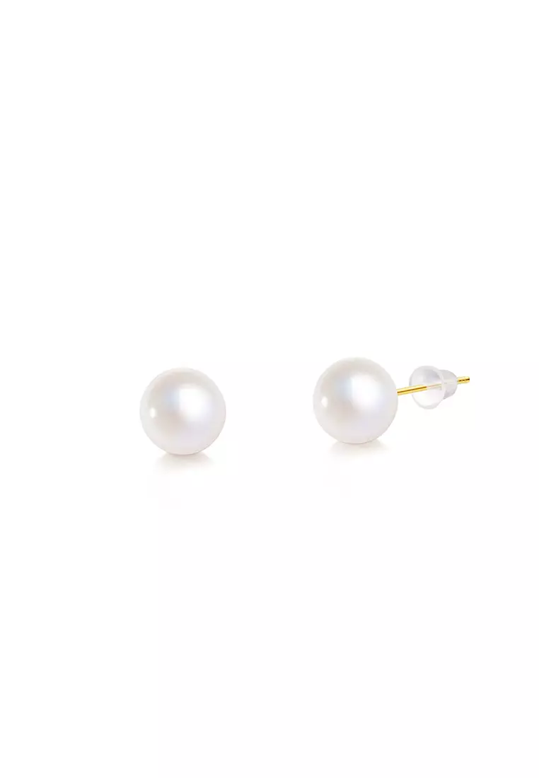 MJ Jewellery 375 9K Gold Natural Pearl Earrings S850