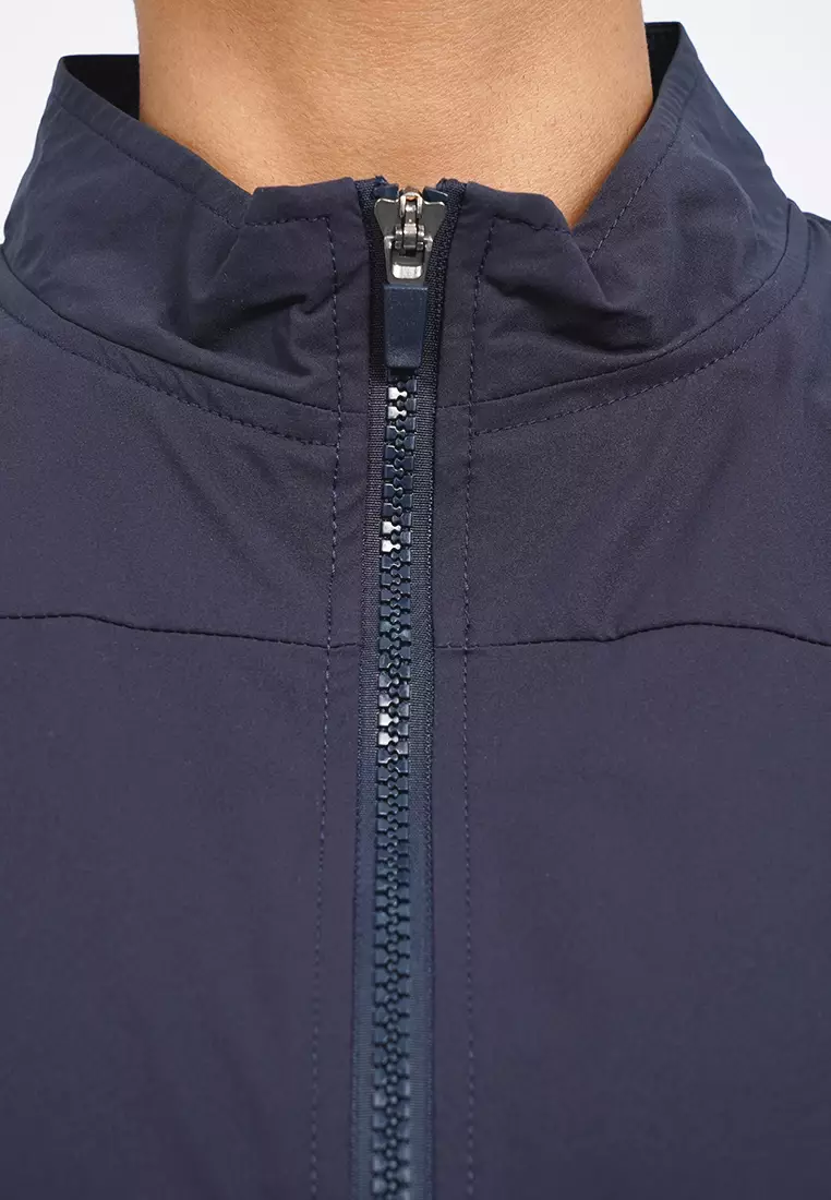 High Neck Active Jacket with Zipper