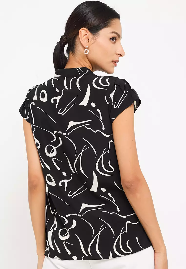 Nysa Blouse In Black Print