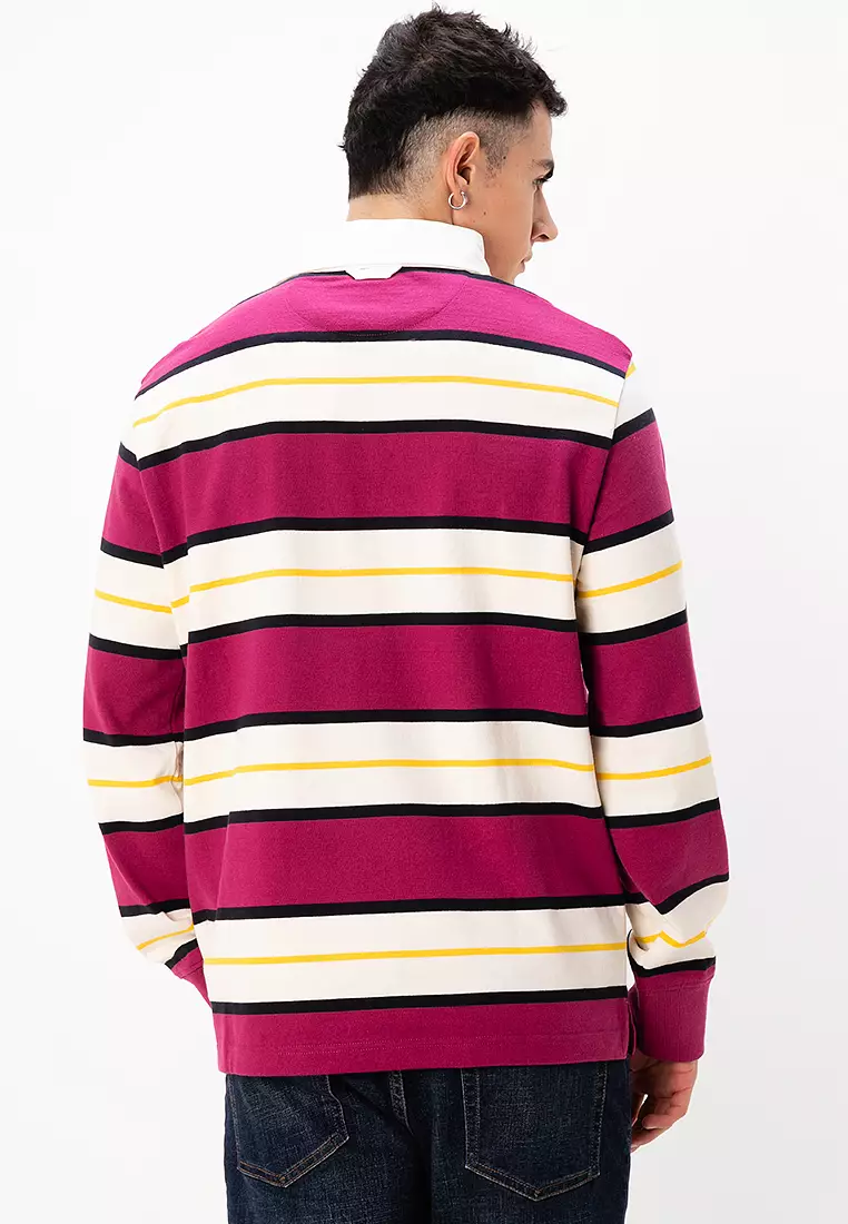 Striped Heavy Rugger Polo Shirt