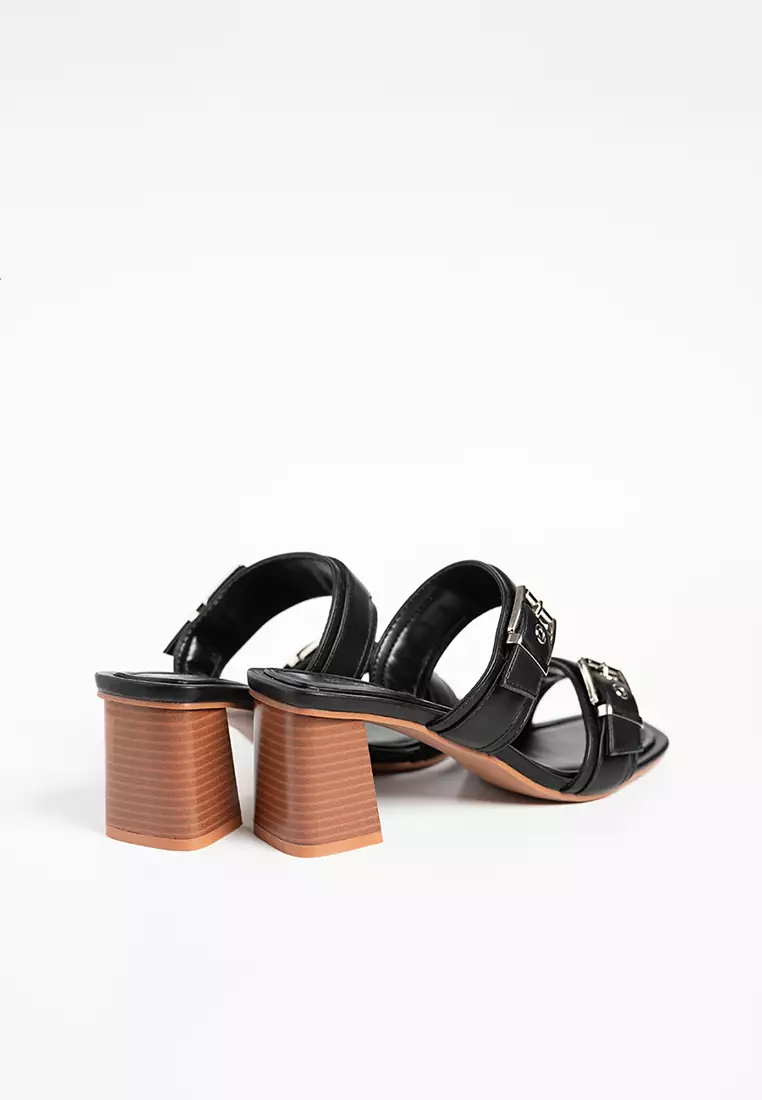 Jamie Buckle Sandal Mules