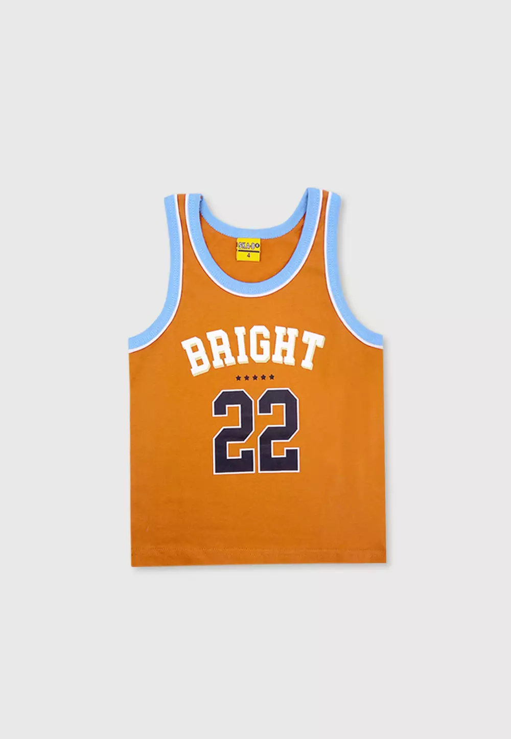 Wakakids Setelan Anak Laki Laki Baju Singlet Usia 6 Bulan Hingga 5 Tahun Set Celana Kaos Motif Bright 22 4081 Orange