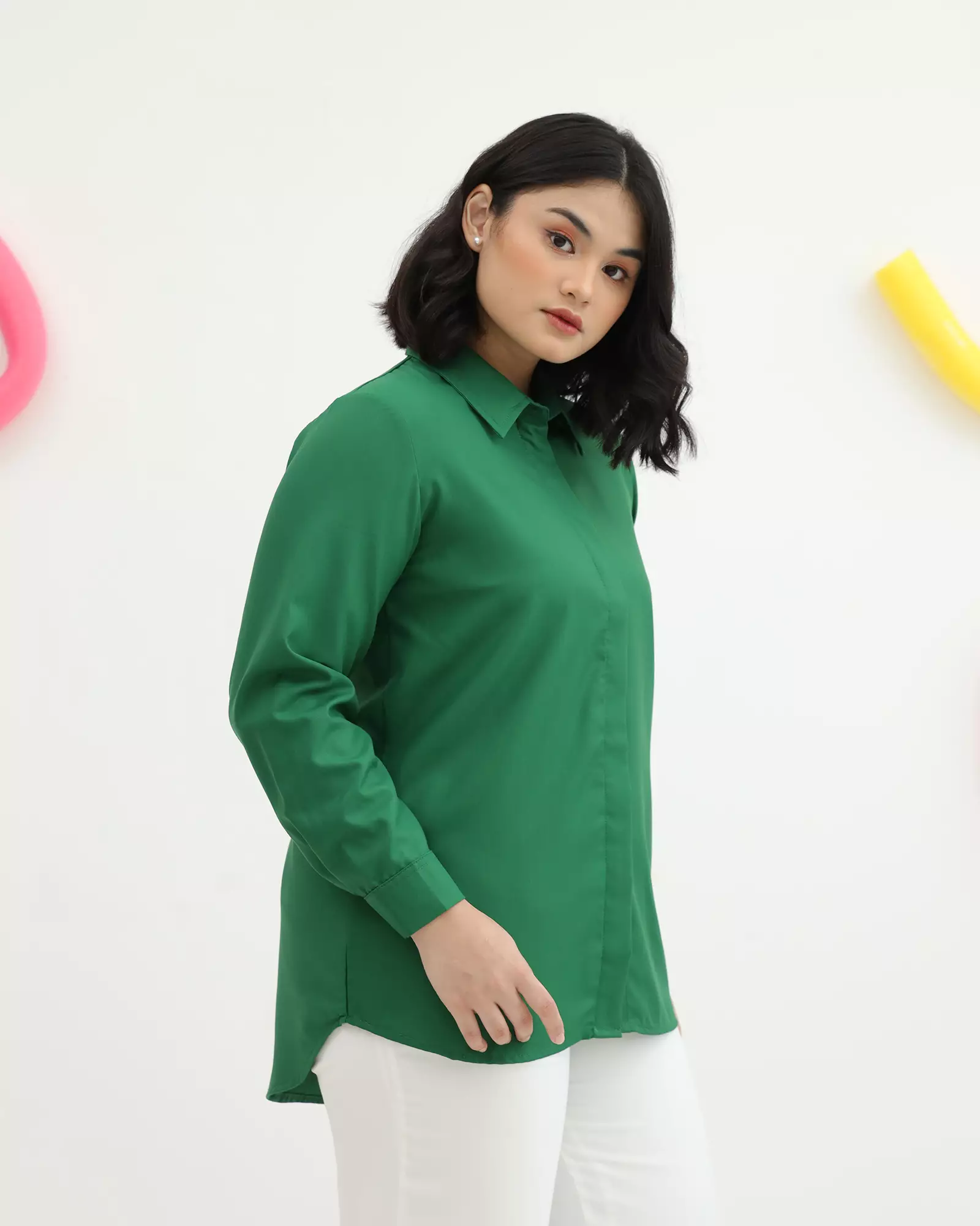 Geulis.id DAILY SHIRT GREEN SERIES (5 warna) Top - FOREST