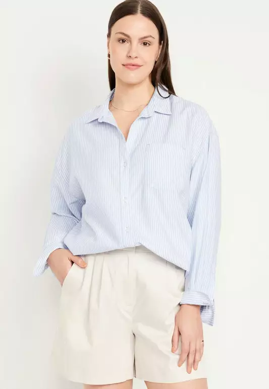 Oversized Button-Down Boyfriend Shirt