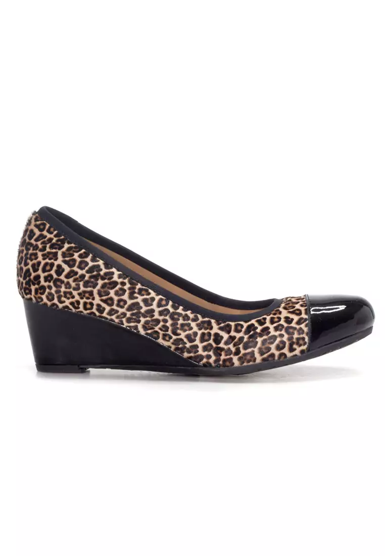 Elsie cap toe wedge top
