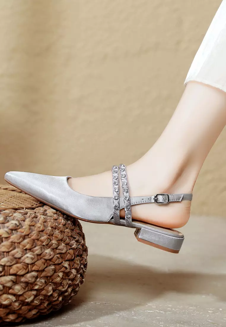 2.5CM Rhinestone Strap Slingback Heel TE578-29