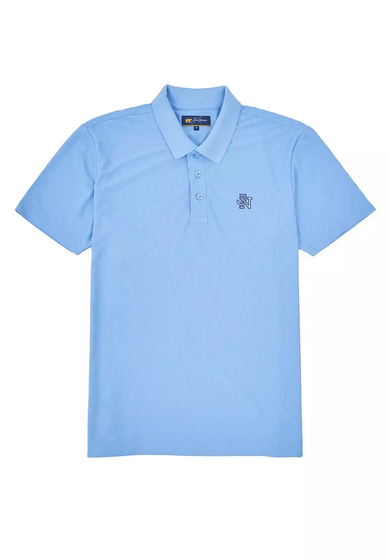 Jack Nicklaus Odyssey Polo Shirt Pria Slim Fit Light Blue