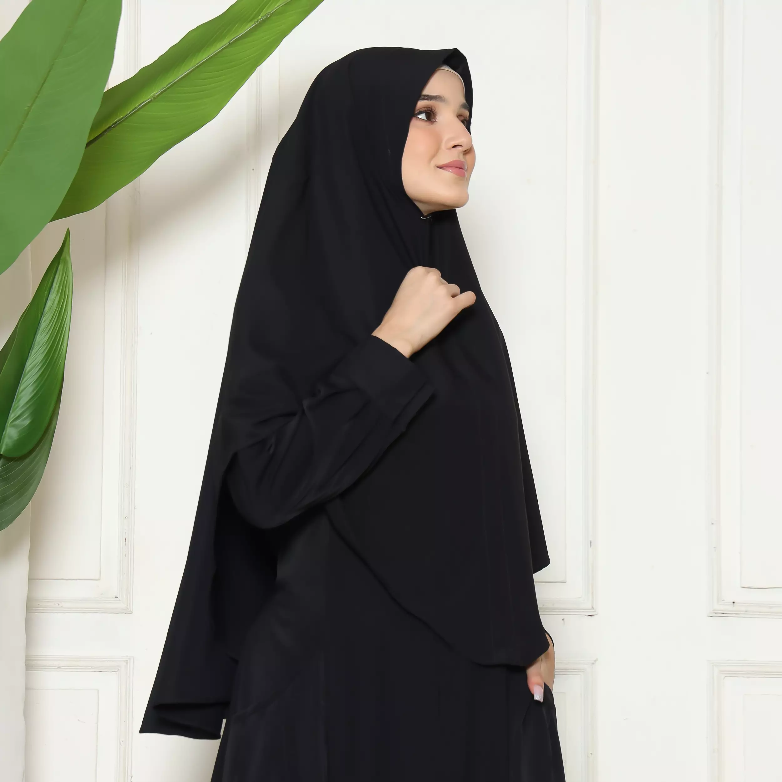Gamis Abaya Hitam Wanita Abaya 01 Black