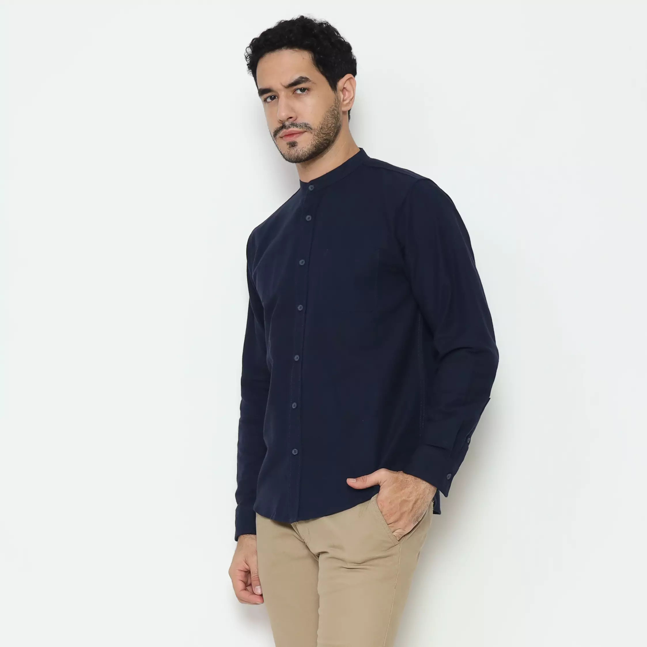 AMK Kemeja Pria  Lengan Panjang SHG Ringga L/S Navy