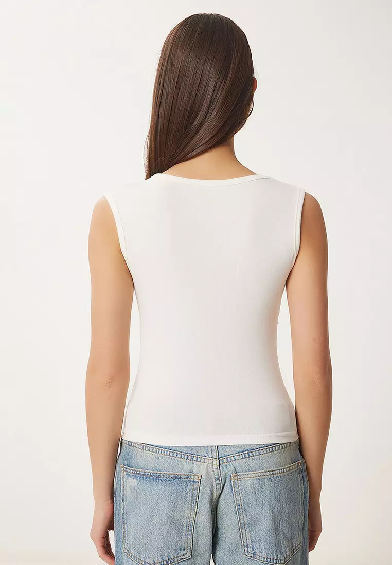 Gathered Knitted Blouse