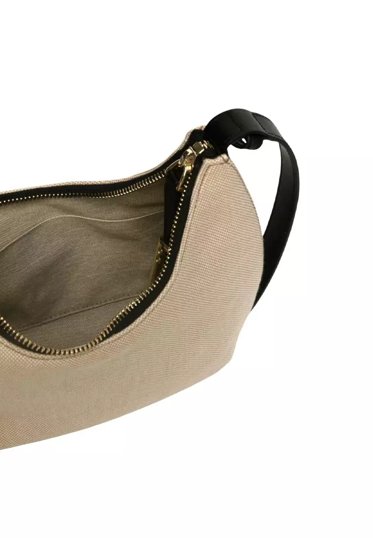 GOCCIA Women's Shoulder Bag Natural Color Spliced in Black WB01634 BX3542