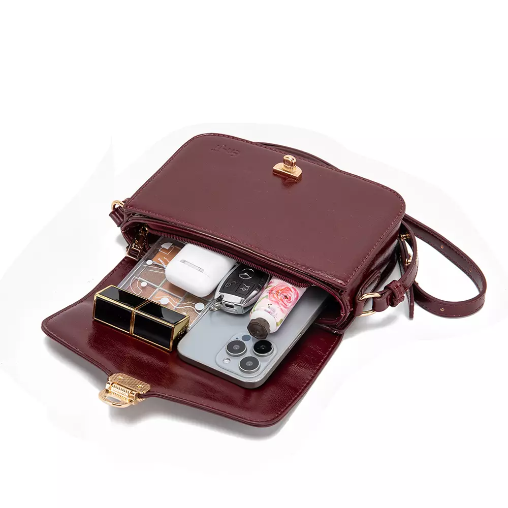 En-ji Gohyun Shoulderbag Wanita Warna Cherryred