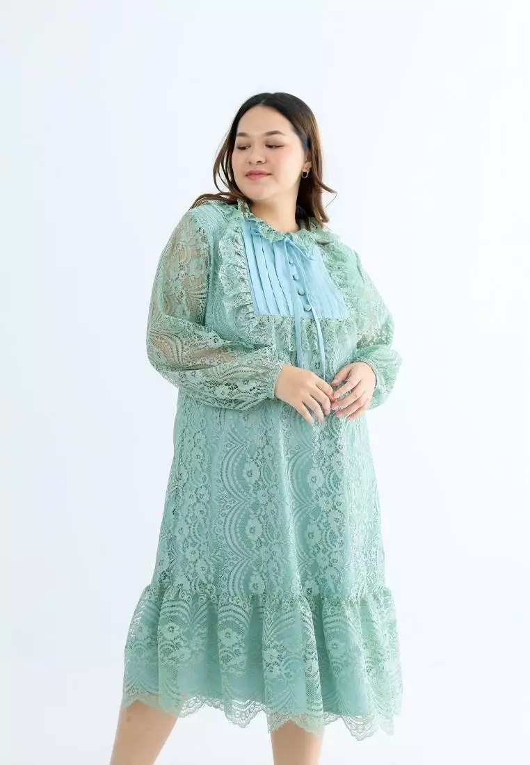 Plus Size Party Dress New Antoinette Mint