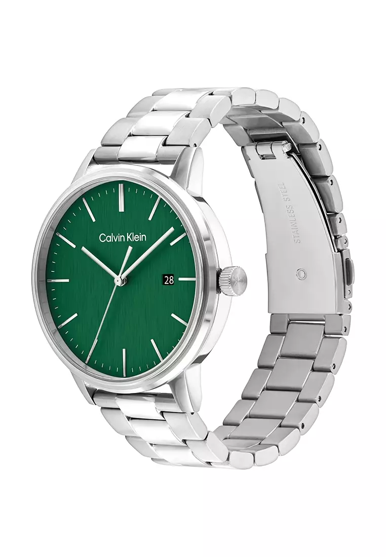 Men's Linked Green Dial Stainless Steel Watch - CK25200478