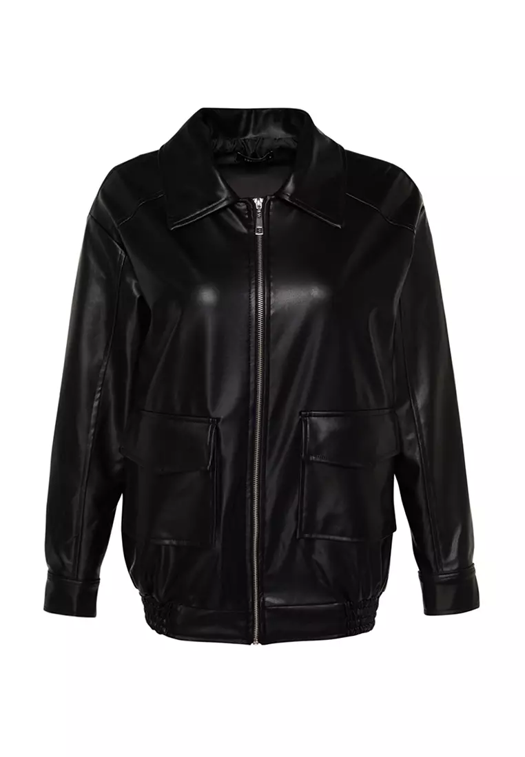 Buy Trendyol Oversize Leather-Like Jacket 2024 Online
