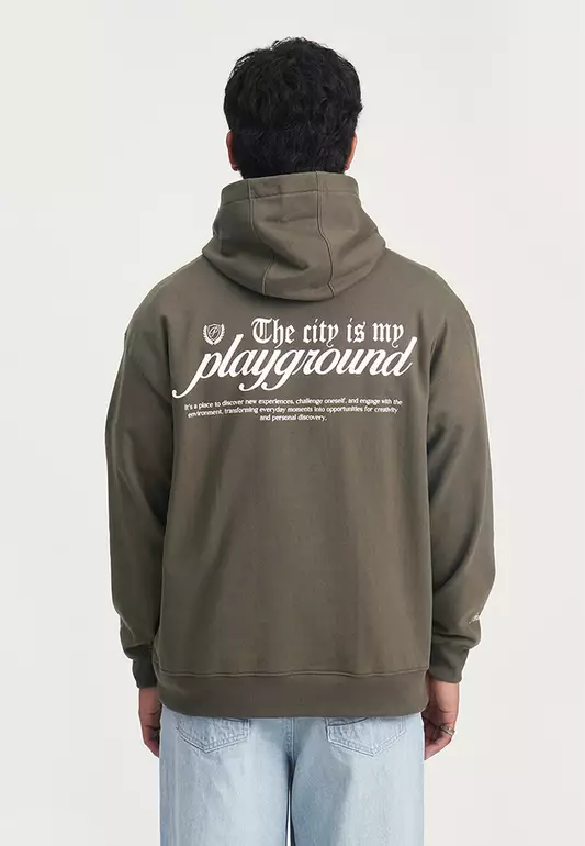The City Is My Playground Relaxed Fit Pullover Hoodie