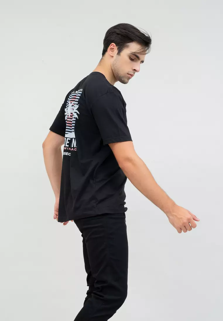 kaos pria lengan pendek rhode island hitam size jumbo houseofcuff