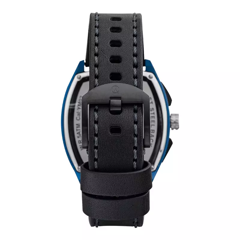 Jam Tangan Pria Alexandre Christie Chronograph AC 6610 MC LIPBABU Men Dual Tone Dial Black Leather Strap