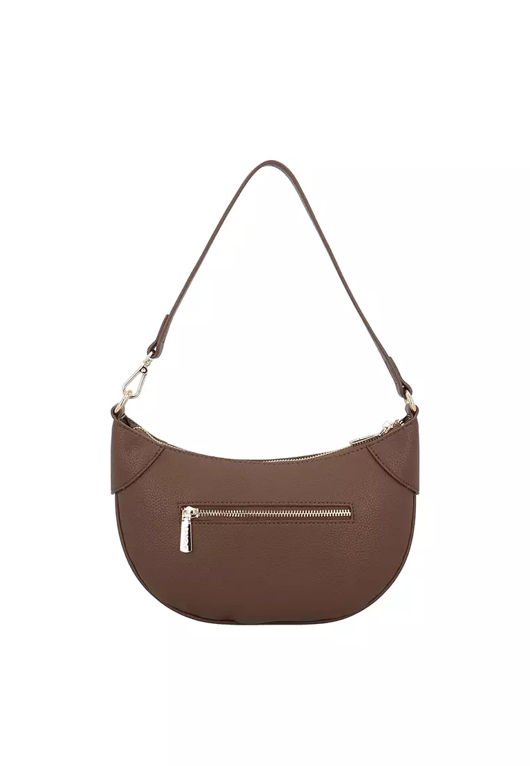 Aveline Checkmate 2-Way Shoulder Bag - Brown
