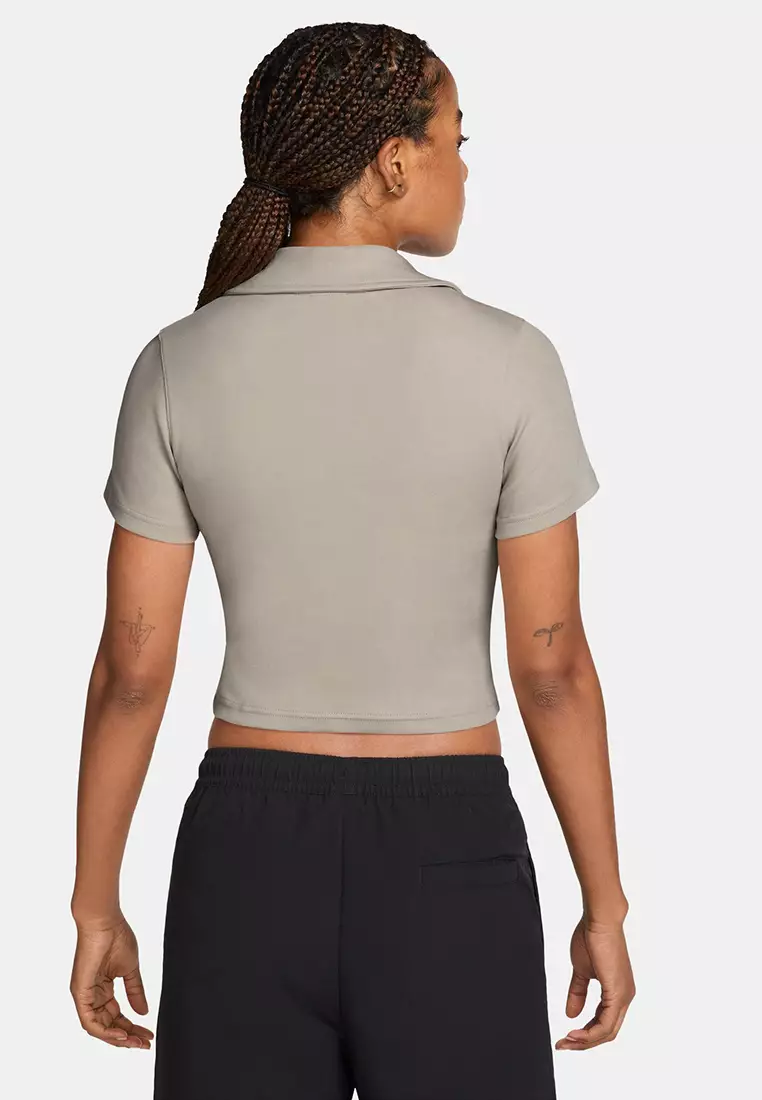 Sportswear Women's Tight Short-Sleeves Cropped Polo Top