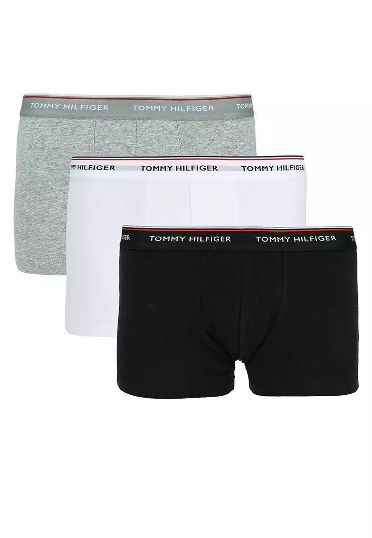 Men's Tommy Hilfiger 3 In Pack Premium Essentials Boxers Trunks Underwear  Black