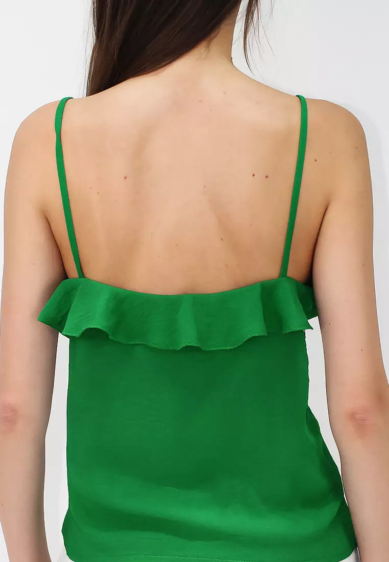 Cotton Ruffle Cami Top