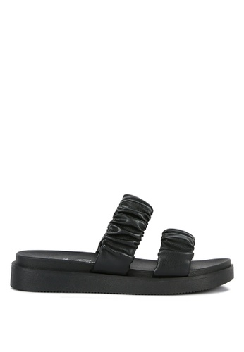black strap sandals platform