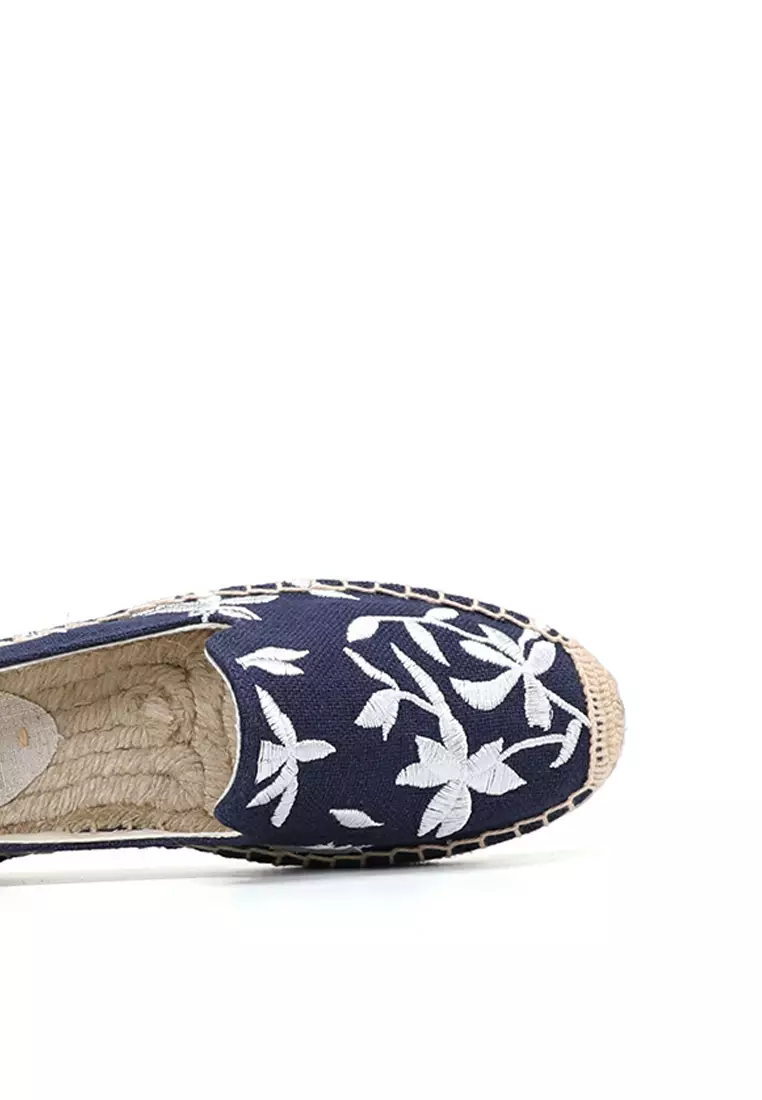 刺繡帆布草編麻底鞋 HB003