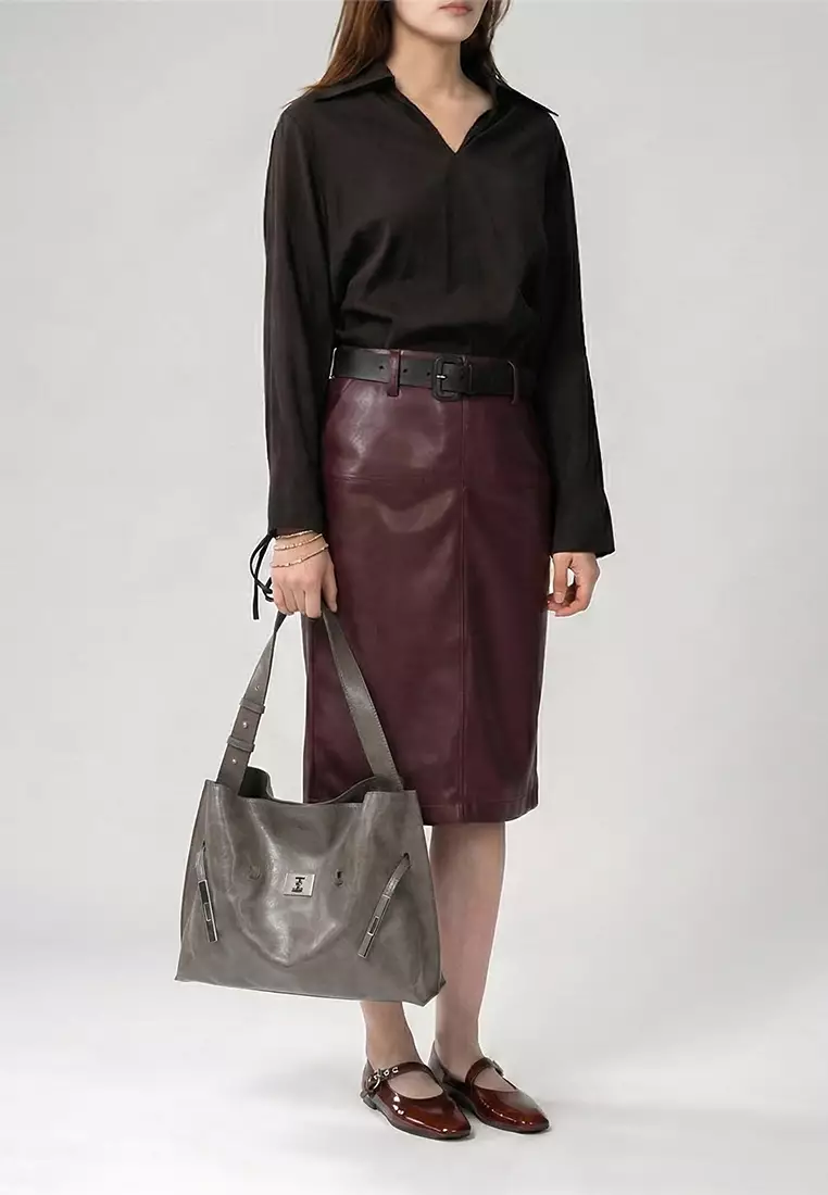 SAOI Belt Tote II Small - Distressed Grey