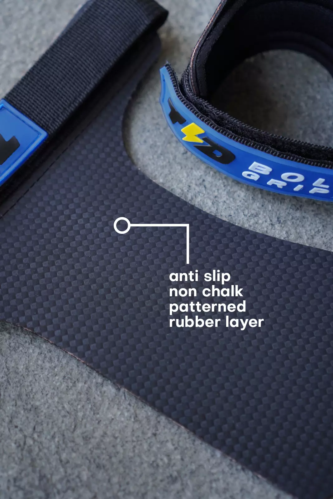 TB001 Crossfit Gymnastic Grip Pull Up - Td Bolt Grips - Biru