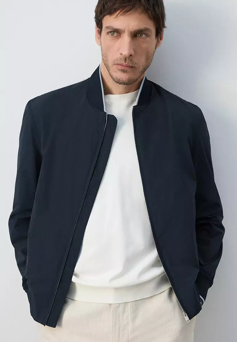 Lightweight Water-Repellent Bomber Jacket