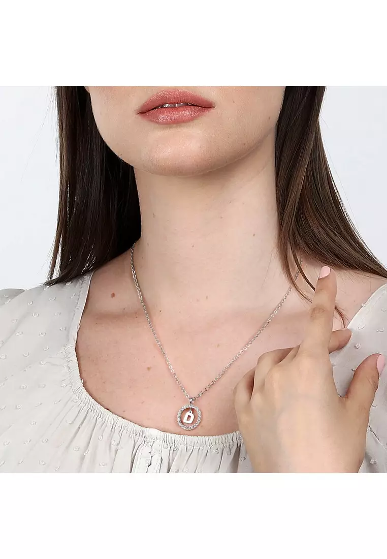 La Petite Story Family Collection 40+5 mm Women's Necklace LPS10ASF12-Alphabet D