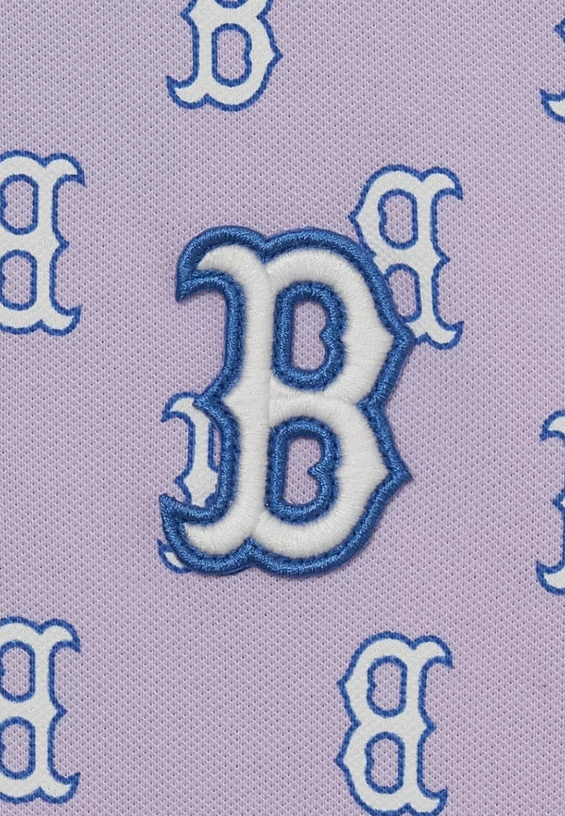 MLB Boston Redsox Basic Monogram Big B Back Logo T-Shirt Purple