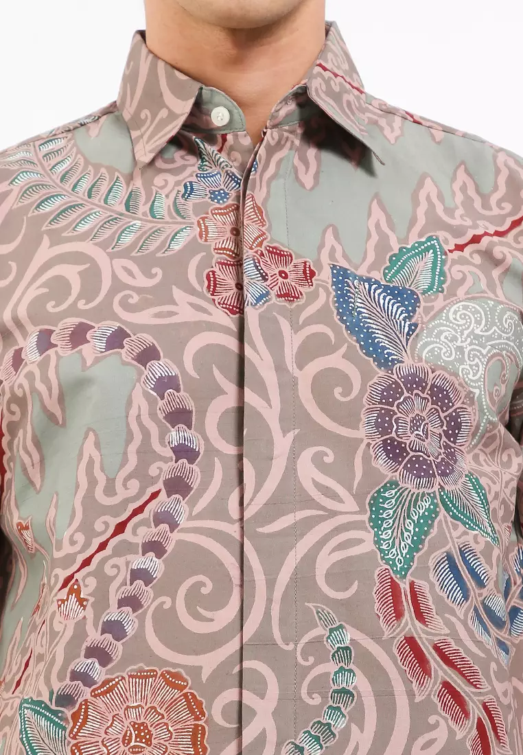 Harimurti Kemeja Batik Tulis Premium Pria Casual Modern Lengan Pendek