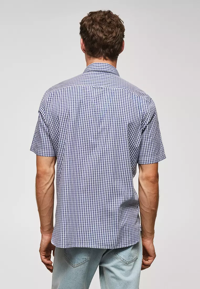 Buy MANGO Man Short Sleeves 100% Cotton Printed Shirt 2024 Online | ZALORA