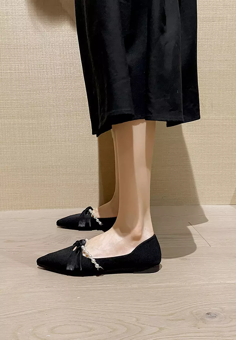 Elegant Pointed Satin Flat Shoes WW07-1