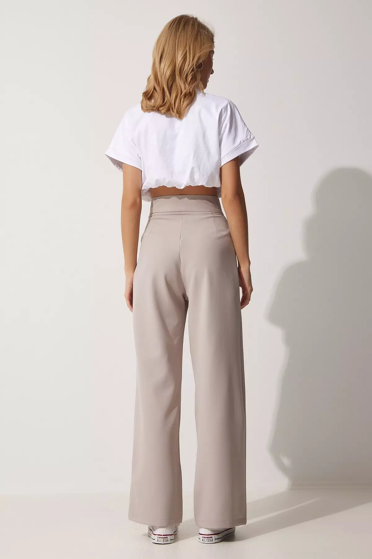 Buy Happiness Istanbul High Waist Pleated Pants in Smoked 2024