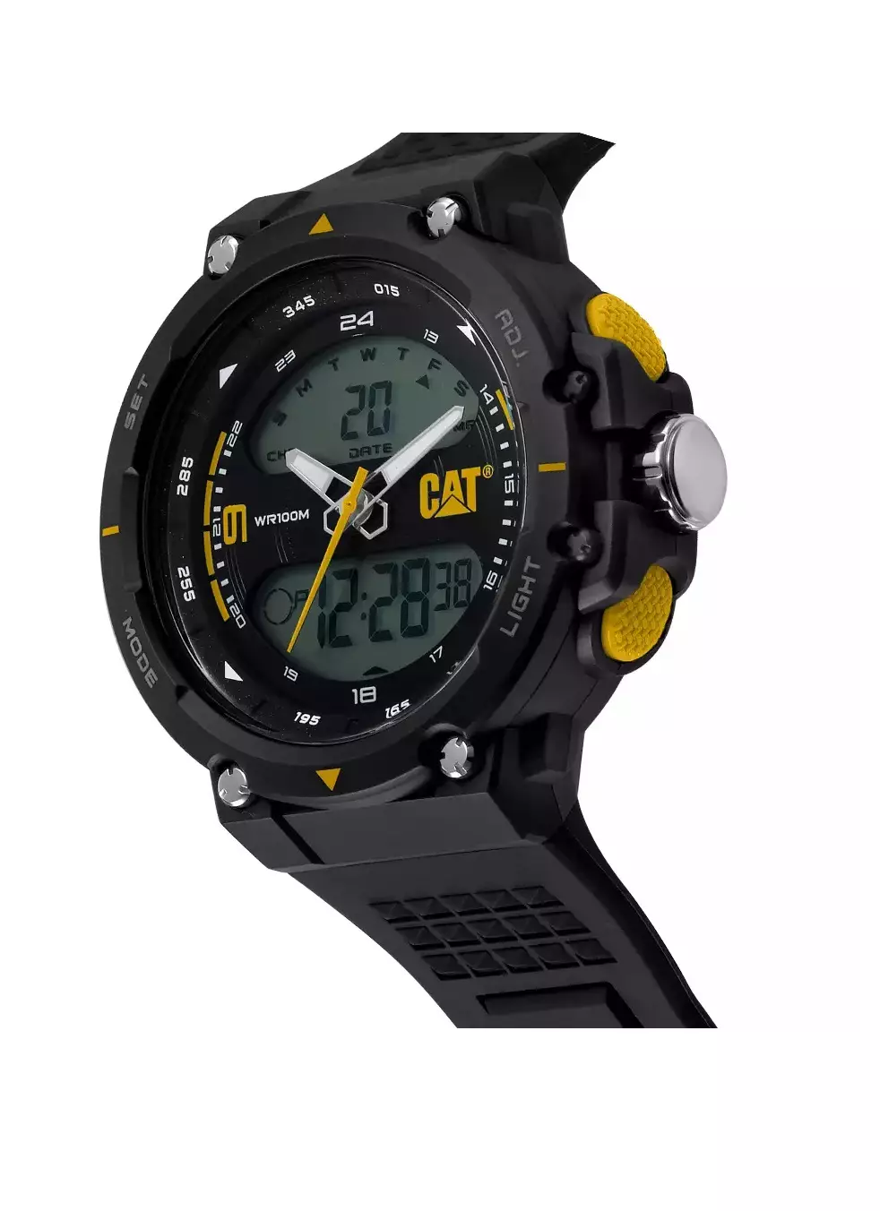 Caterpillar Men MX.165.21.237 Black Yellow Strap