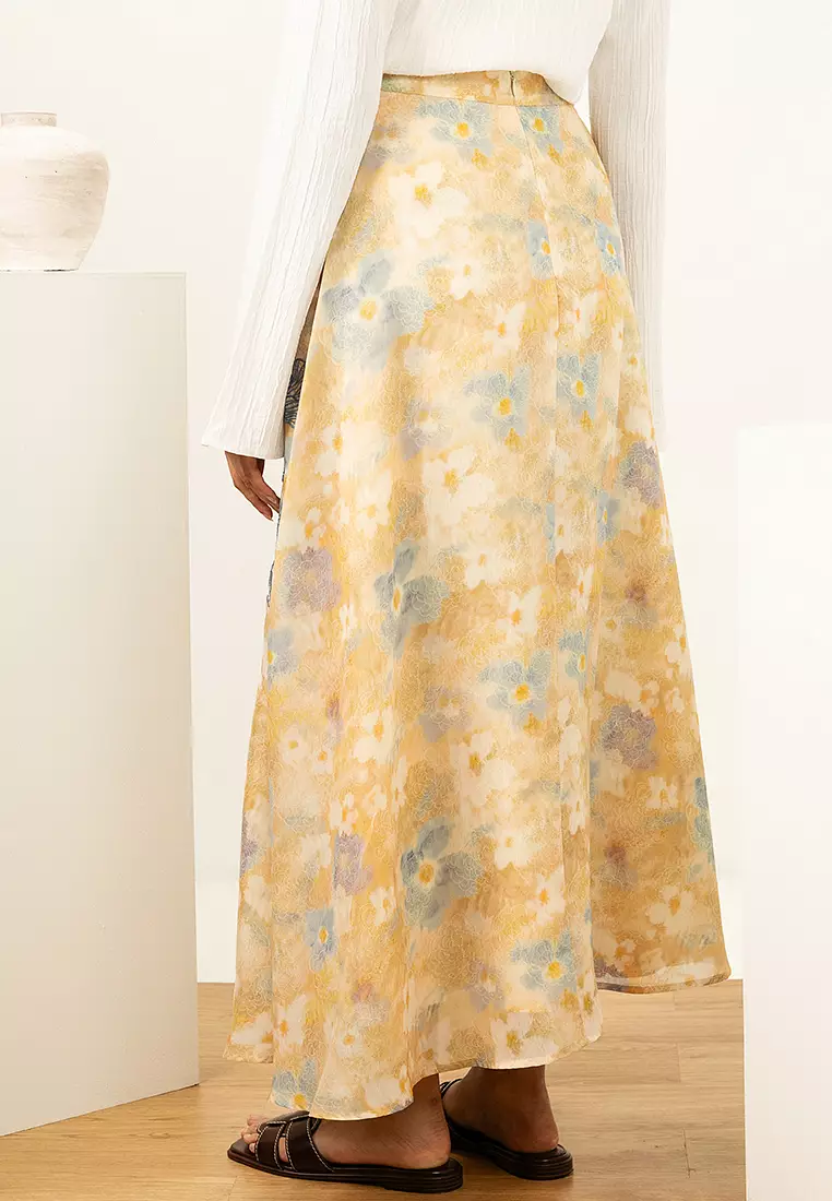 Diana Lace Patch Maxi Skirt