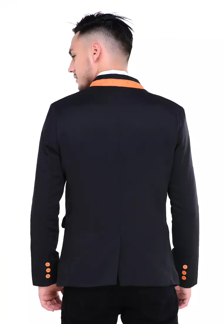 Woreq Jas Blazer Pria Classic Collar Formal Longsleeve Suit Material High Twist ORIGINAL